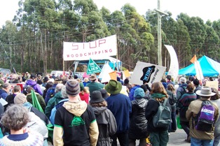 Eden woodchip mill rally